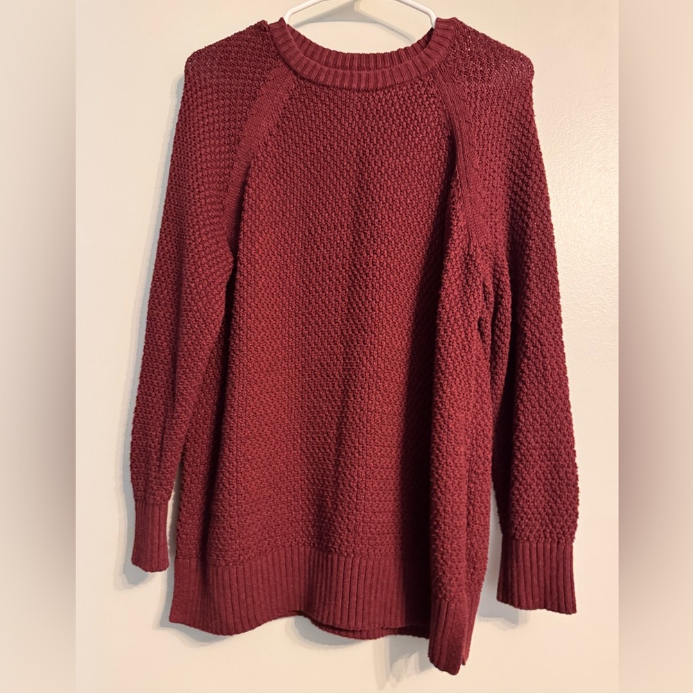 Old Navy Crewneck Knit Sweater - Dark Maroon